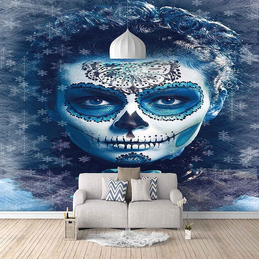 3D Mural Poster (cm) Abstract Blue Girl Living Room Removable Self Adhesive Canvas Stickers Creative Mural Art Wall for Kids Bedroom Home Office Bedroom Decoration : Tools & Home, Abstract House HD phone wallpaper