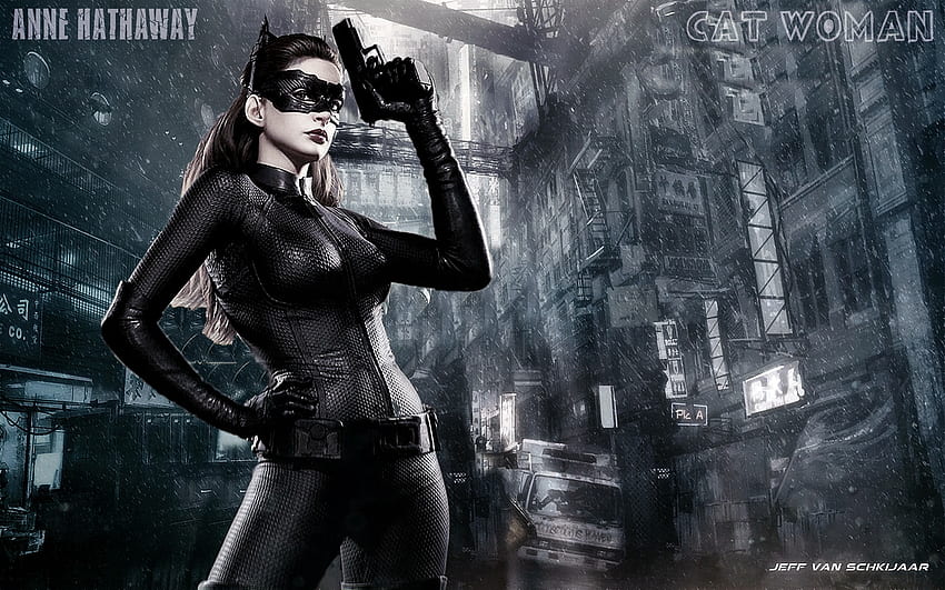 Sizzling Anne Hathaway Catwoman HD wallpaper