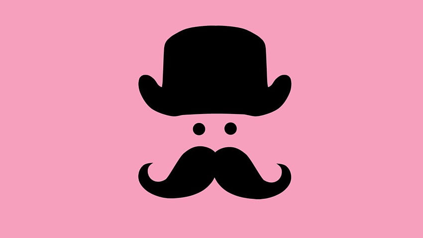 Pink Mustache HD wallpaper