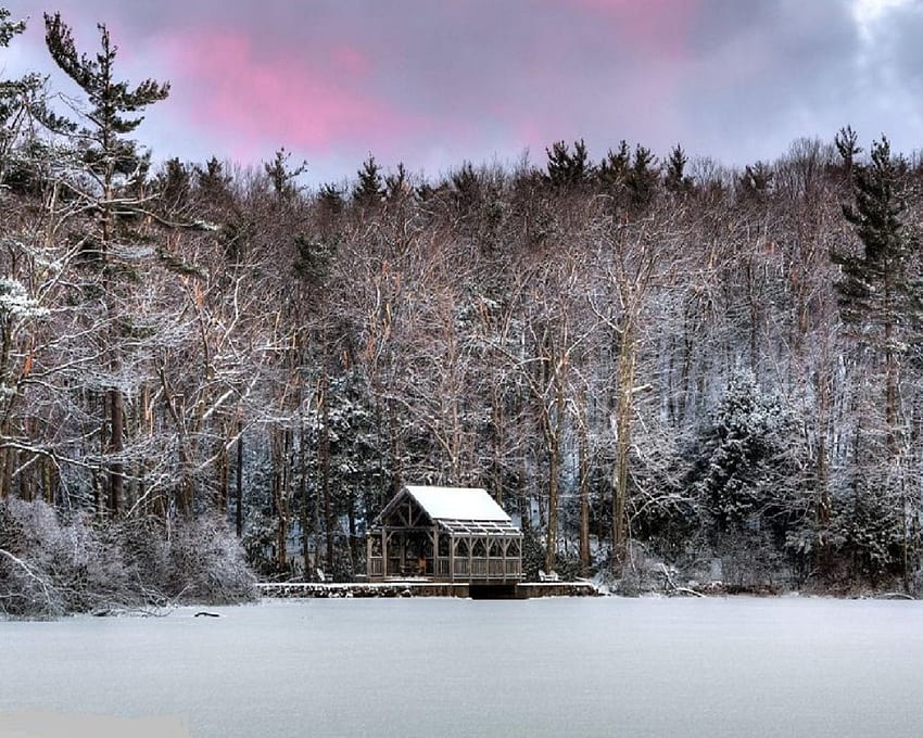 Moore State Park im Winter, Winter, Moore, Staat, Park HD-Hintergrundbild