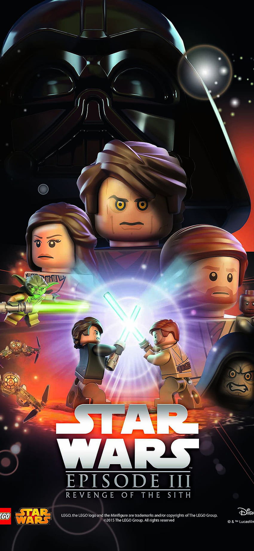 Starwars Lego Odcinek 3 Zemsta Sithów Art Film Tapeta na telefon HD