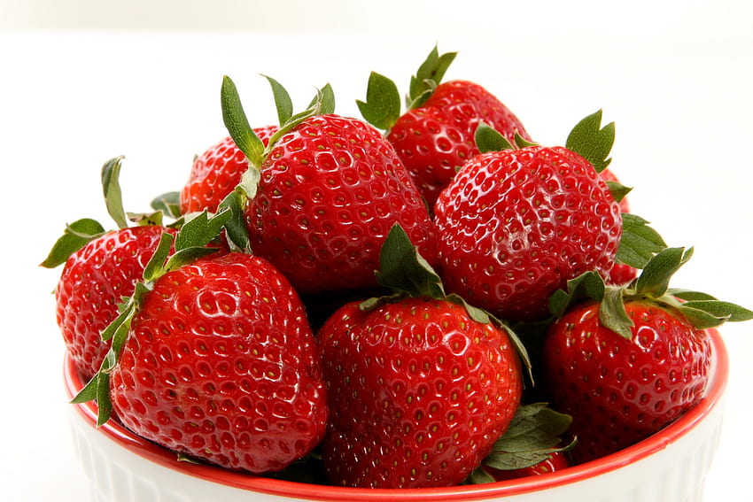 Food, Strawberry, Sweet, Plate HD wallpaper