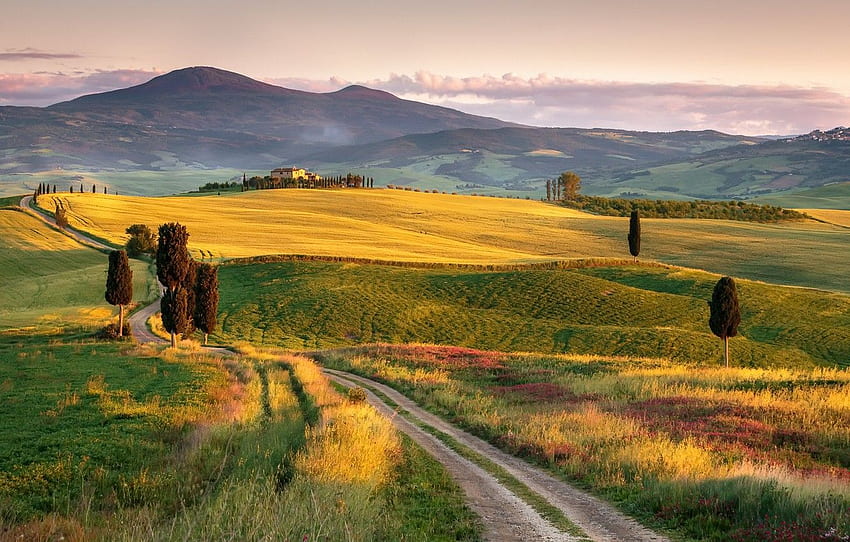 Italy, Pienza, Tuscany for , section HD wallpaper