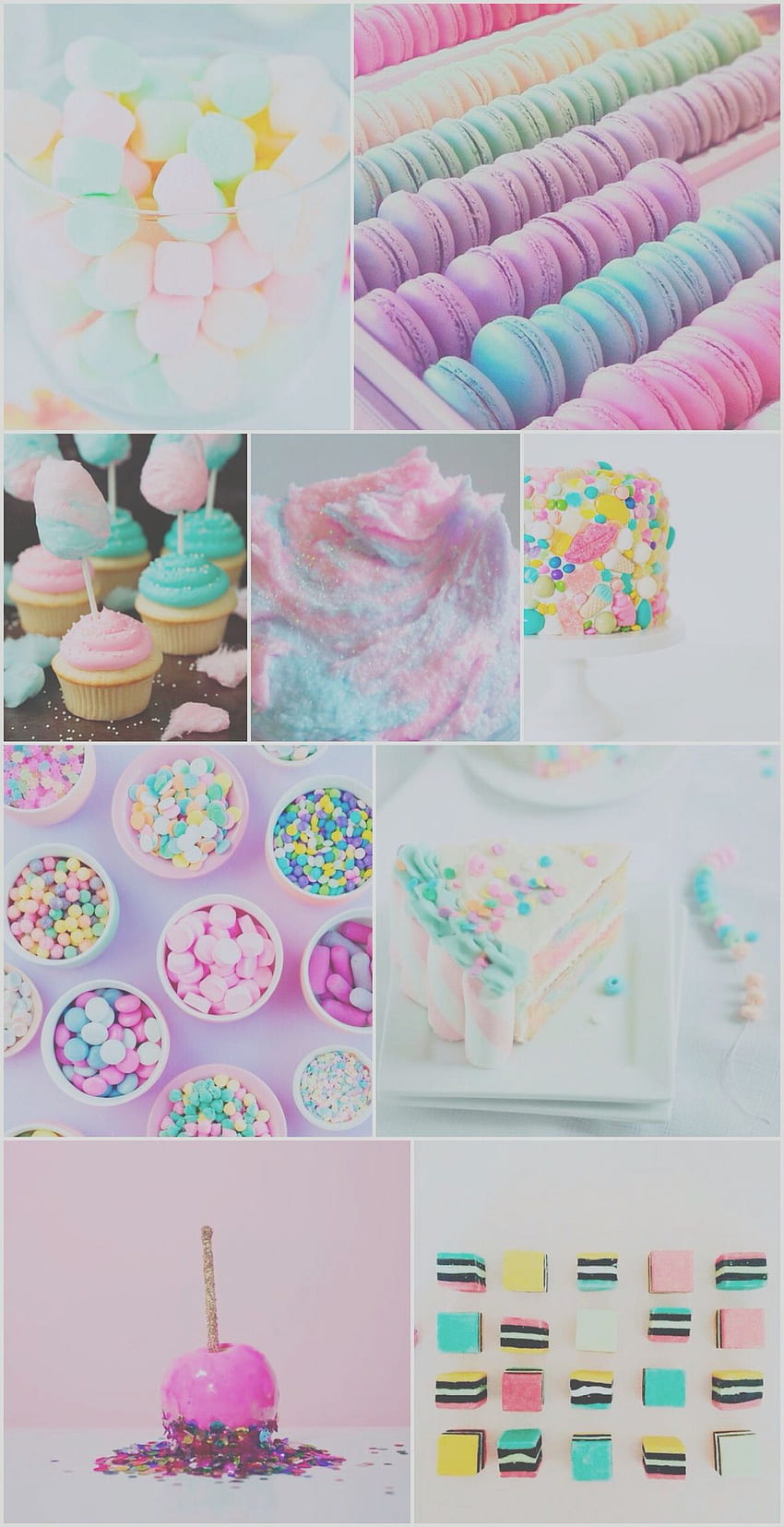 Sweet treats , background, iPhone, android, cake, pretty, Cute Pastel Candy HD phone wallpaper
