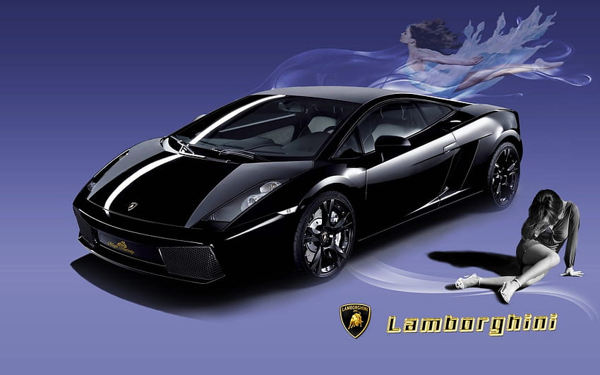 Lamborghini, power, black, strength HD wallpaper