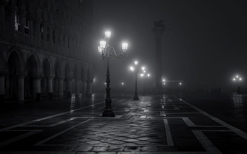 notte, strada, luci, pioggia, lampada /, Night City Rain Lights Sfondo HD