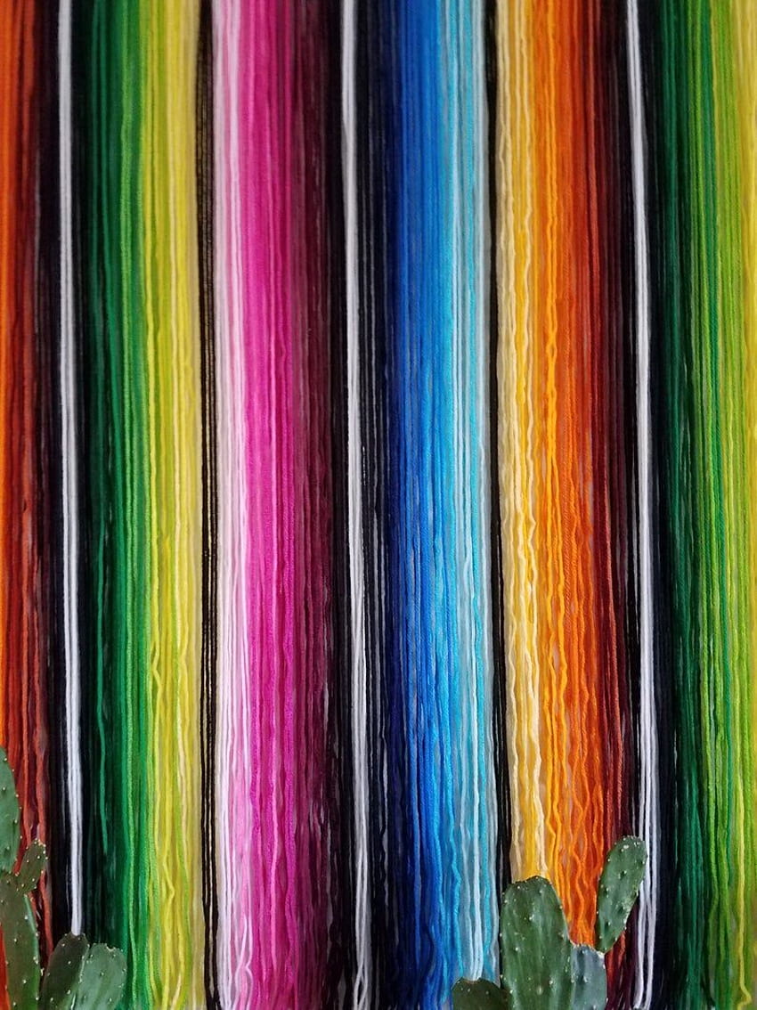 Serape Stripes Mexikanische Serape Garn Wandbehang Bohemian. Etsy im Jahr 2020. Wandbehang aus Garn, hawaiianische Partydekorationen, mexikanische Serapes HD-Handy-Hintergrundbild