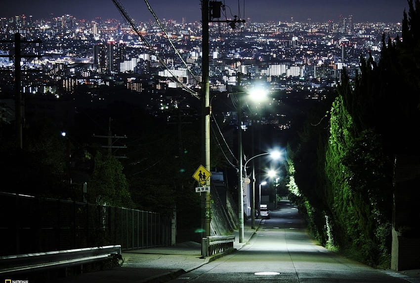 Tokyo Sokağı Japon Manzarası Japonya Şehri Gecesi Natgeo, Japon Yağmuru Sokağı HD duvar kağıdı