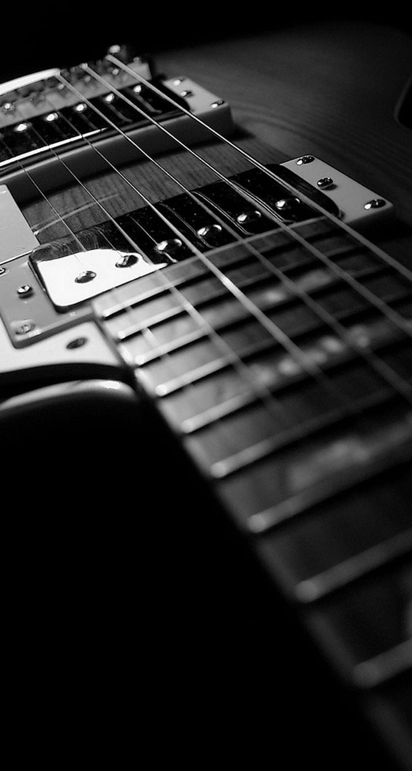 iPhone Gibson Gitara czarno-biała, Fajna gitara iPhone Tapeta na telefon HD