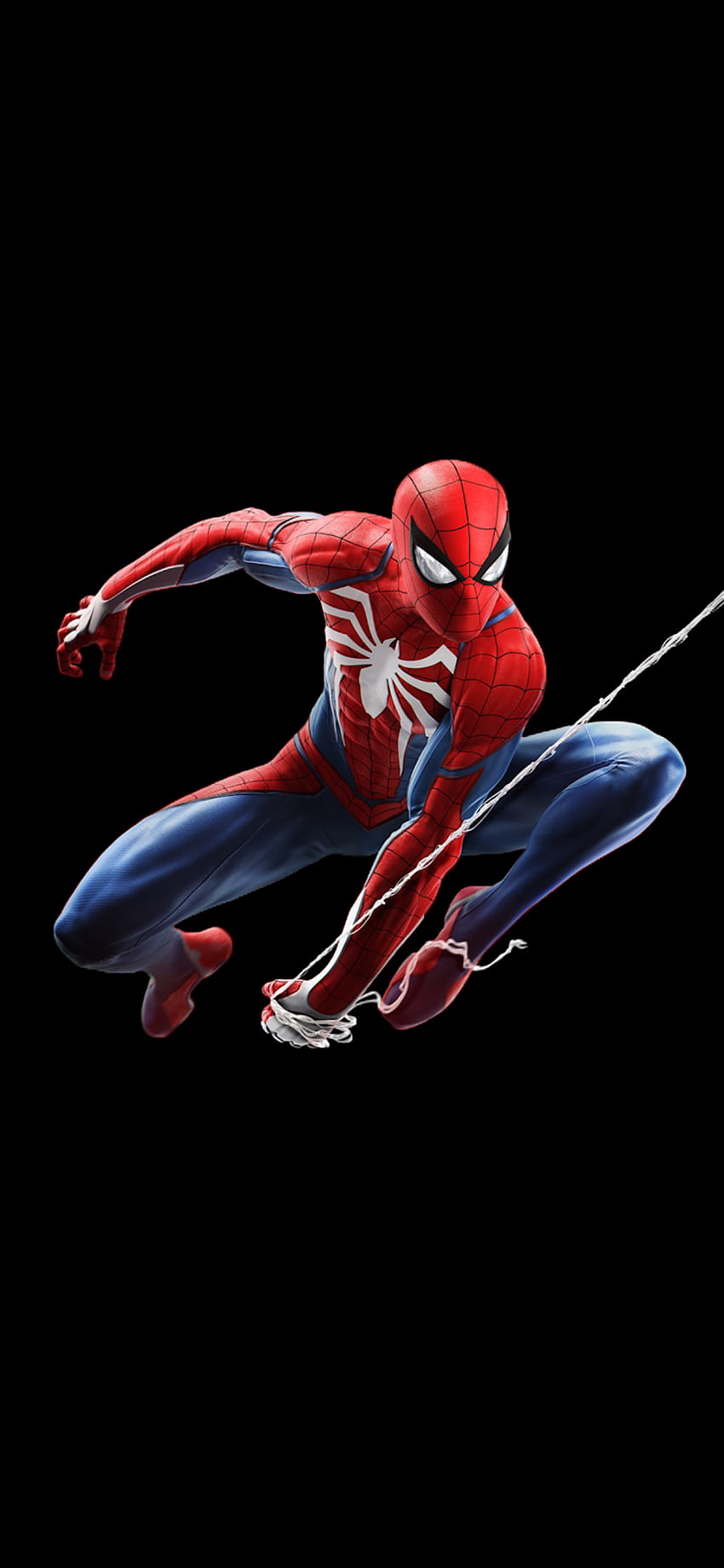 Spider Man V2 [iPhone X] Пестяща батерия за Amoled дисплей, Spider-Man Cell HD тапет за телефон