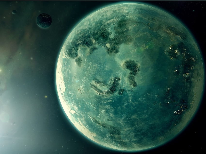 Planet, blau, grün HD-Hintergrundbild