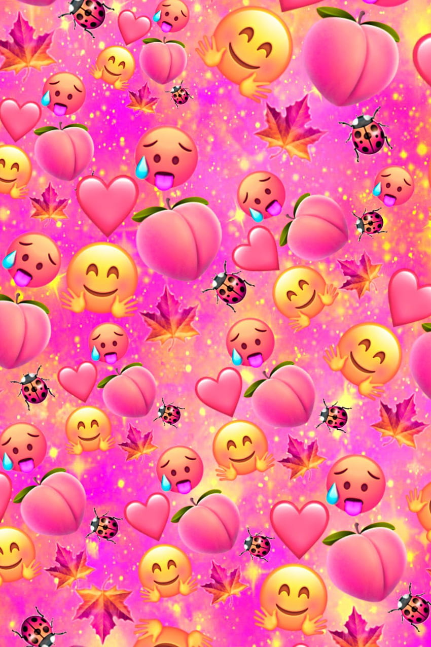 Peach Emoji Galaxy . Cute love , Galaxy , Emoji, Pink Emoji HD ...