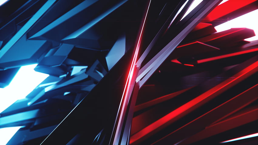 Blau gegen Rot, Muster, dunkel, abstrakt HD-Hintergrundbild