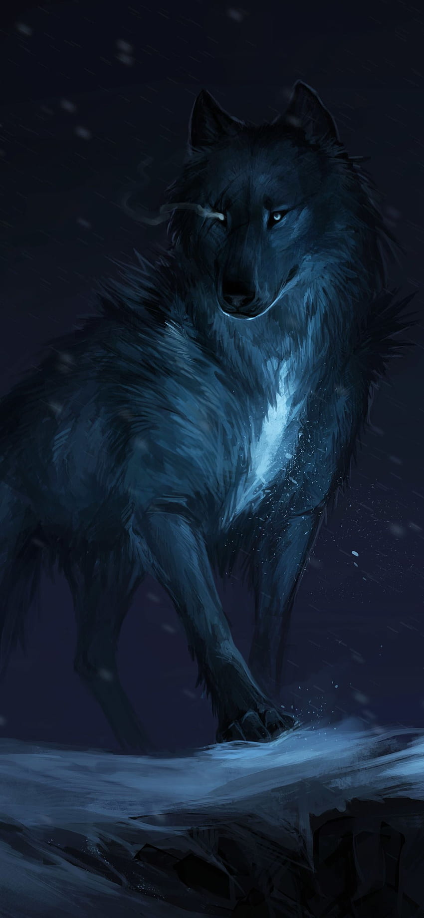 Wolf Drawing, Cute Abstract Wolf HD phone wallpaper