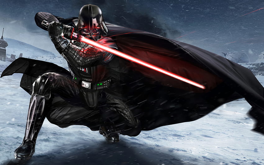 Darth Vader, Miecz świetlny, Gwiezdne Wojny, Grafika, 1280X800 Fajne Gwiezdne Wojny Tapeta HD