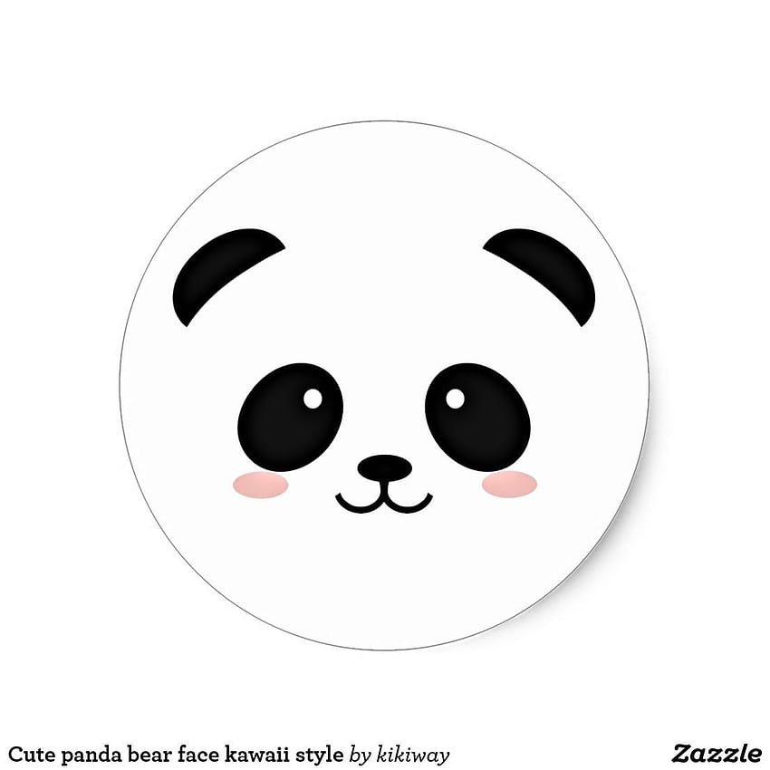 Cute panda bear face kawaii style classic round sticker, Kawaii Panda Girl  HD phone wallpaper | Pxfuel