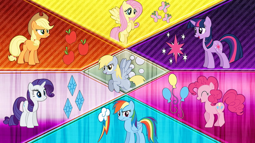 Mane 6 + derpy by BlackGryph0n, brezals and TheMedic22. My Little - are Magic, Mane Six HD wallpaper