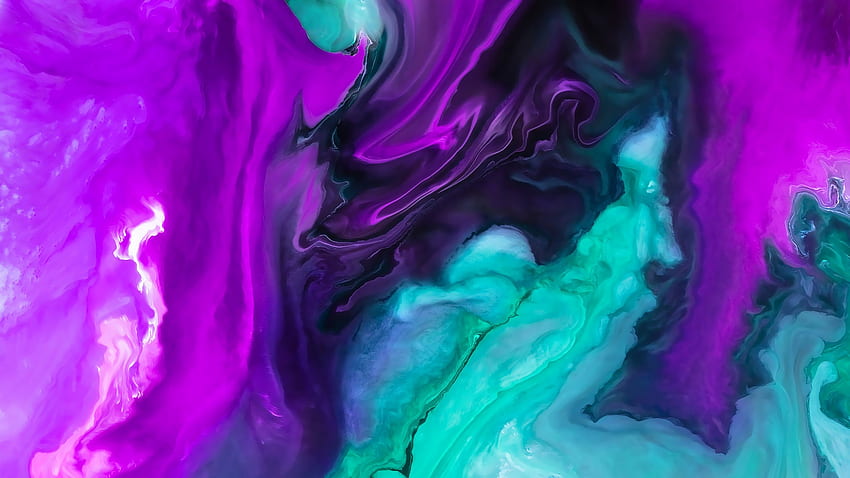 abstract, cyan, purple, digital. Mocah HD wallpaper