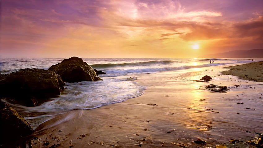 Sunset Beach, schön, Sonnenuntergang, Strand HD-Hintergrundbild