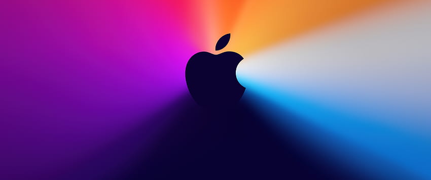 One more thing , Apple logo, Gradient background, Apple Event, Technology, Retro Macbook HD wallpaper