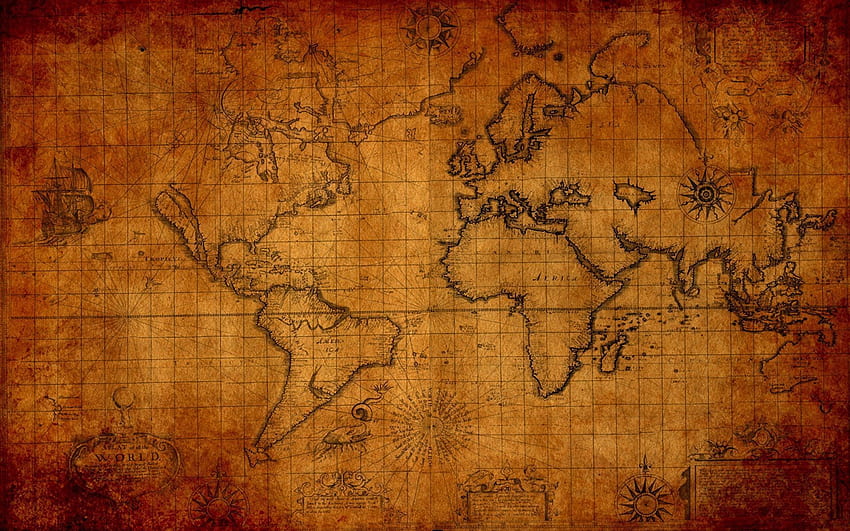Magical Treasure Map, Old Pirate Map HD wallpaper