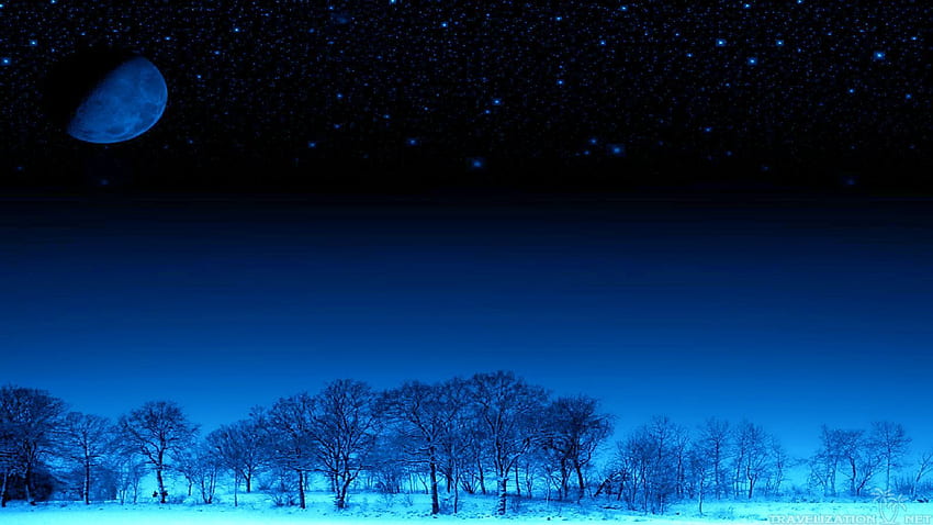Dark Blue Winter Night . winter , Winter , What a beautiful world HD wallpaper