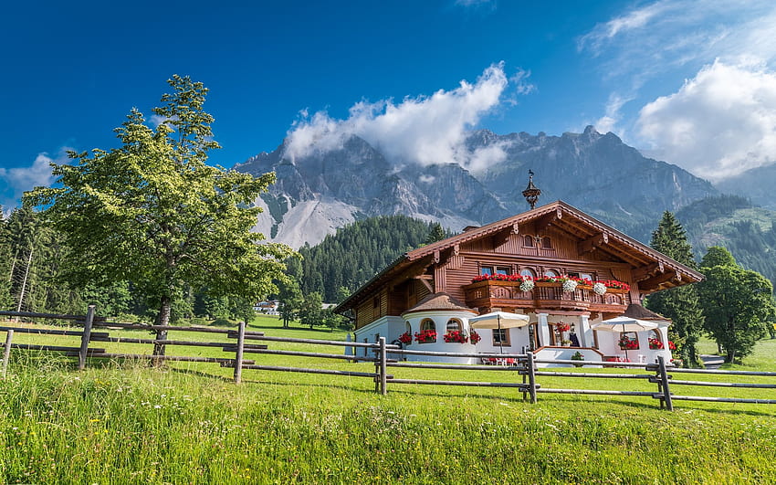 1920x1080px, 1080P Free download | House in Austria, fence, house ...