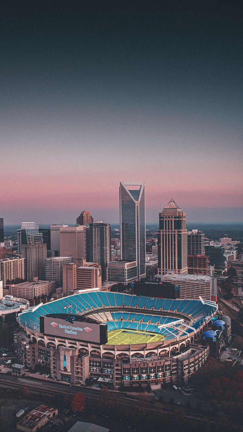 Carolina Panthers, Charlotte Skyline wallpaper ponsel HD