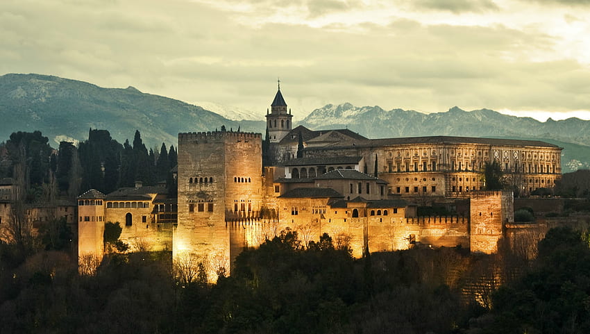 granada, fundo, castelos espanhóis papel de parede HD