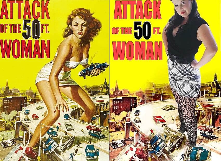 Allison Hayes and Kali Alaura 2, Attack of the 50ft Woman, B Movies, Kali Alaura, Allison Hayes, Goddess of Destruction HD wallpaper