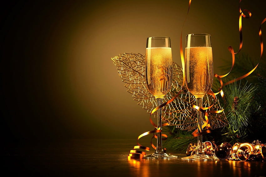brindisi di Natale, champagne, buon natale, brindisi, bello, bello, felice anno nuovo, vacanze, saluti, natale, bicchieri, bello, anno nuovo, vino Sfondo HD