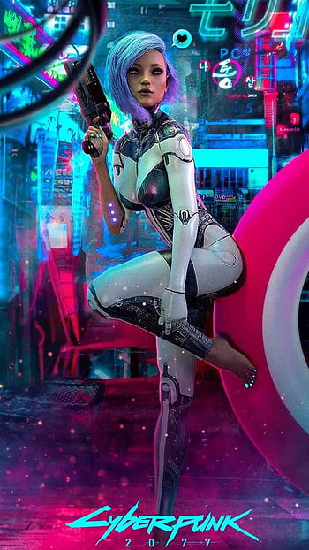 Download Stylish Cyberpunk Girl Wallpaper