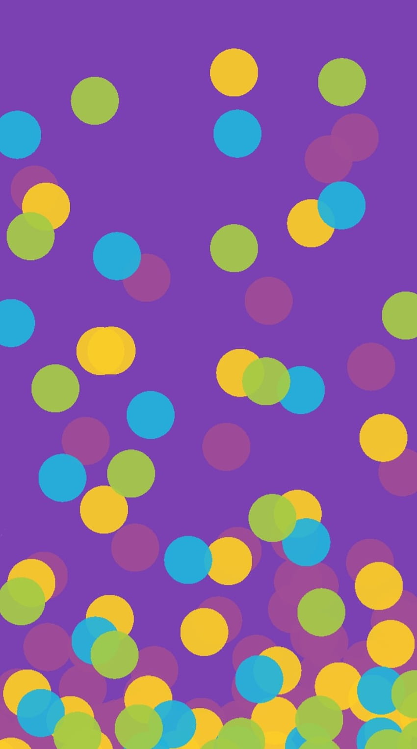 Fun Circles, magenta, art, Blue, Purple, Yellow, Confetti, Green HD phone wallpaper
