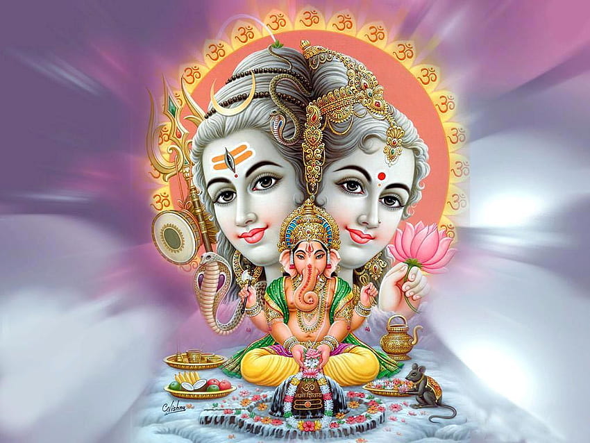 god : lord shiva family HD wallpaper