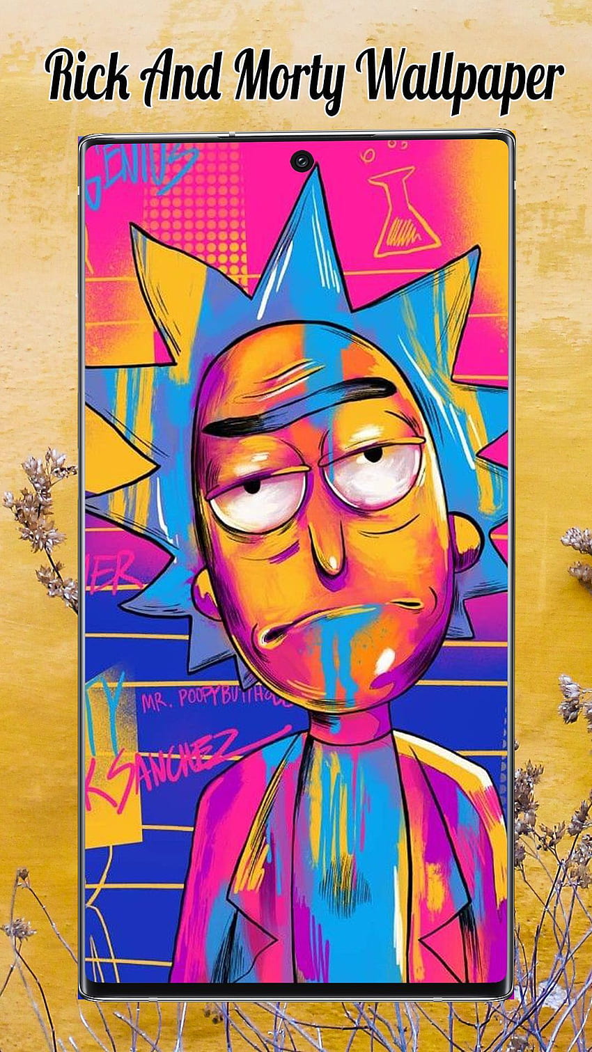 Rick Sanchez na Androida, Rick i Morty Graffiti Tapeta na telefon HD