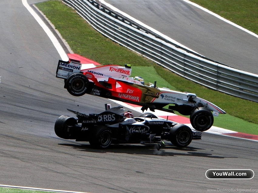 Accidente automovilístico YouWall F1 , , . fondo de pantalla