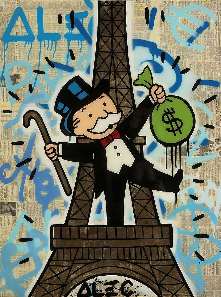Alec Monopoly Banksy Print on Canvas Urban and 50 similar items HD phone wallpaper