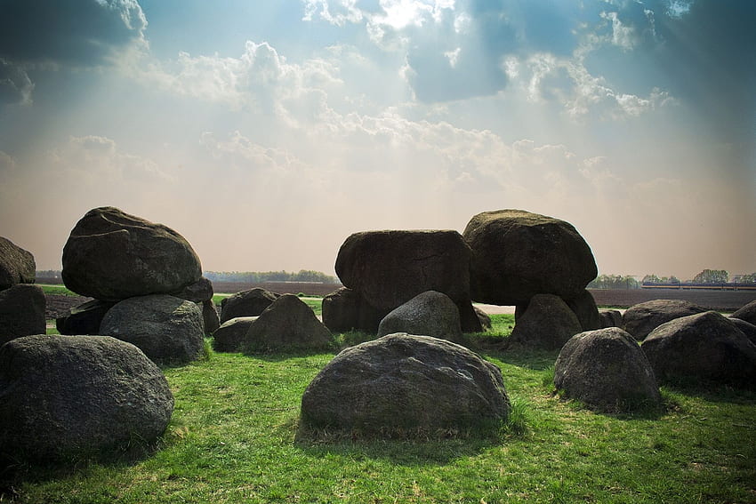 cercle de pierres, arrière-plan, nature pierre Fond d'écran HD