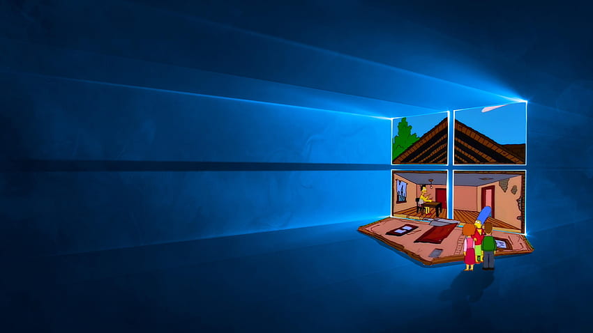 Kilka systemów Windows 10 do zabawy, Simpsonowie Tapeta HD