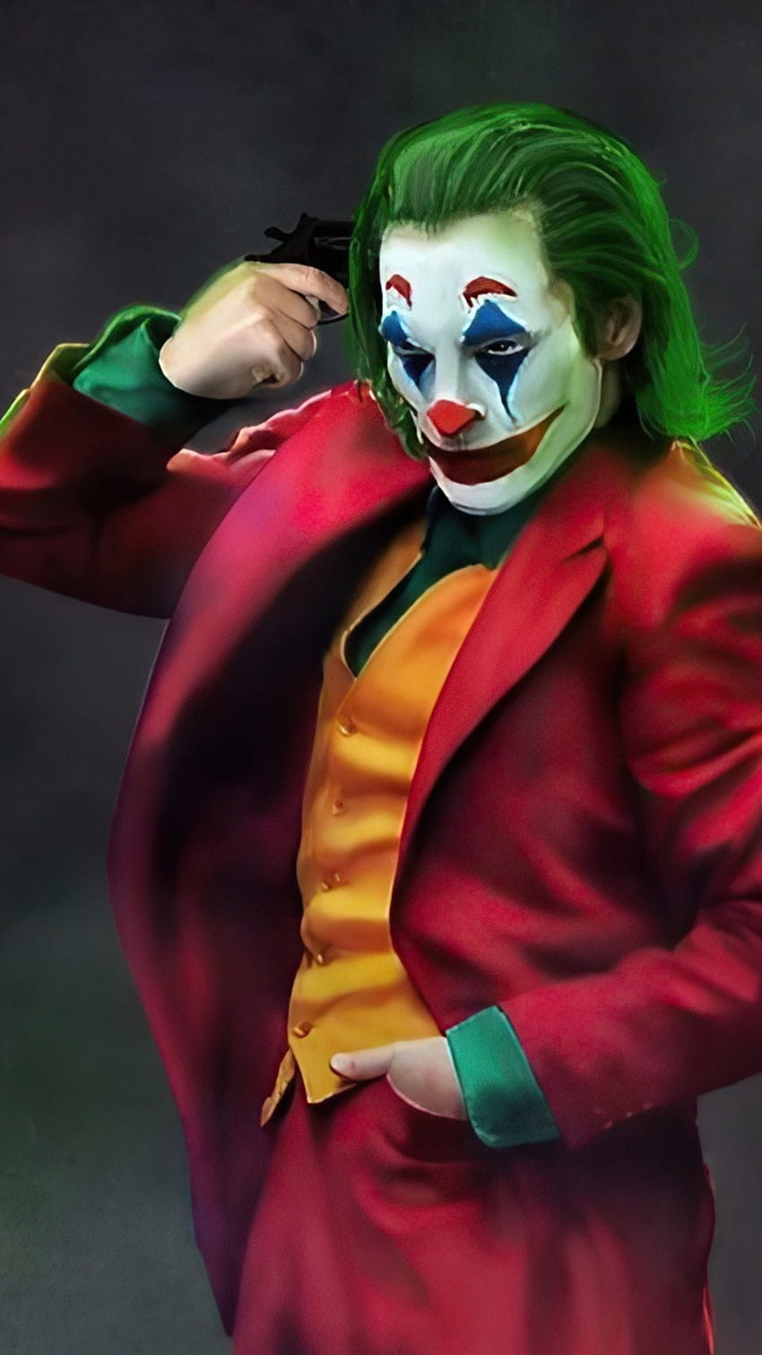 Joker Smoking, Gun, Joker HD phone wallpaper