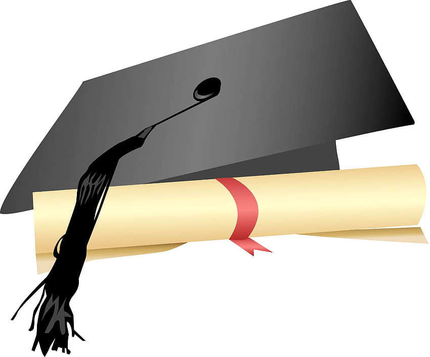 Mütze und Diplom, ClipArt, ClipArt, Abschlusskappe HD-Hintergrundbild