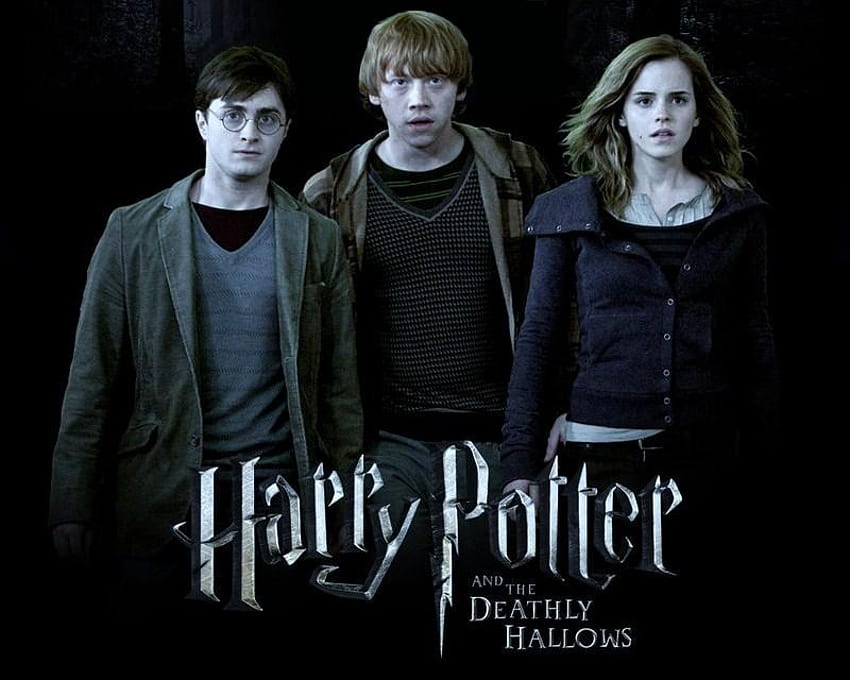 Deathly Hallows, black, ron, hermione, harrry HD wallpaper