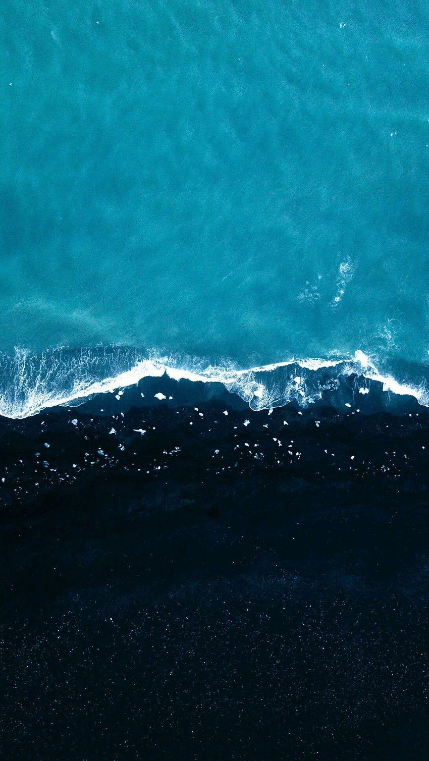 Ozeanwasserblau, dunkles Ozeanwasser HD-Handy-Hintergrundbild
