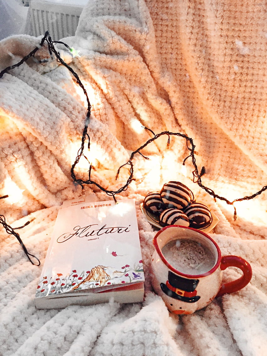 Book & coffee. Winter christmas gifts, Winter christmas, Christmas aesthetic HD phone wallpaper