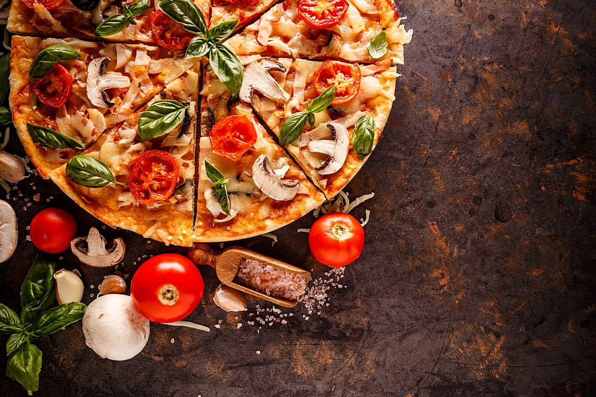 Pizza, crust, CHeese, Food HD wallpaper