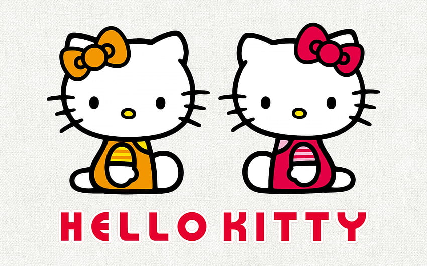 ... Hello Kitty - with her twin sister Mimmy HD wallpaper