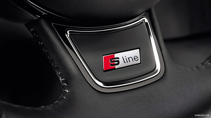 Audi A6 Avant (2012) Wnętrze linii S, zbliżenie, logo Audi S-Line Tapeta HD