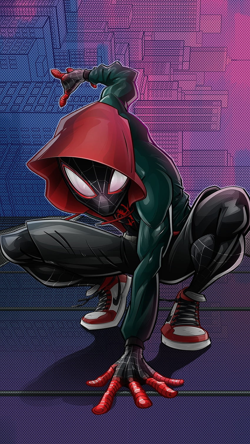 Miles Morales, Marvel, Spider-Man HD-Handy-Hintergrundbild