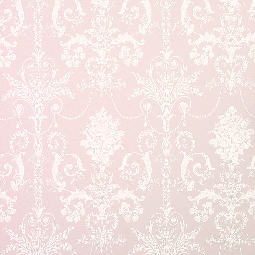 Josette en rosa amatista con damasco rococó blanco, Rococó fondo de pantalla del teléfono