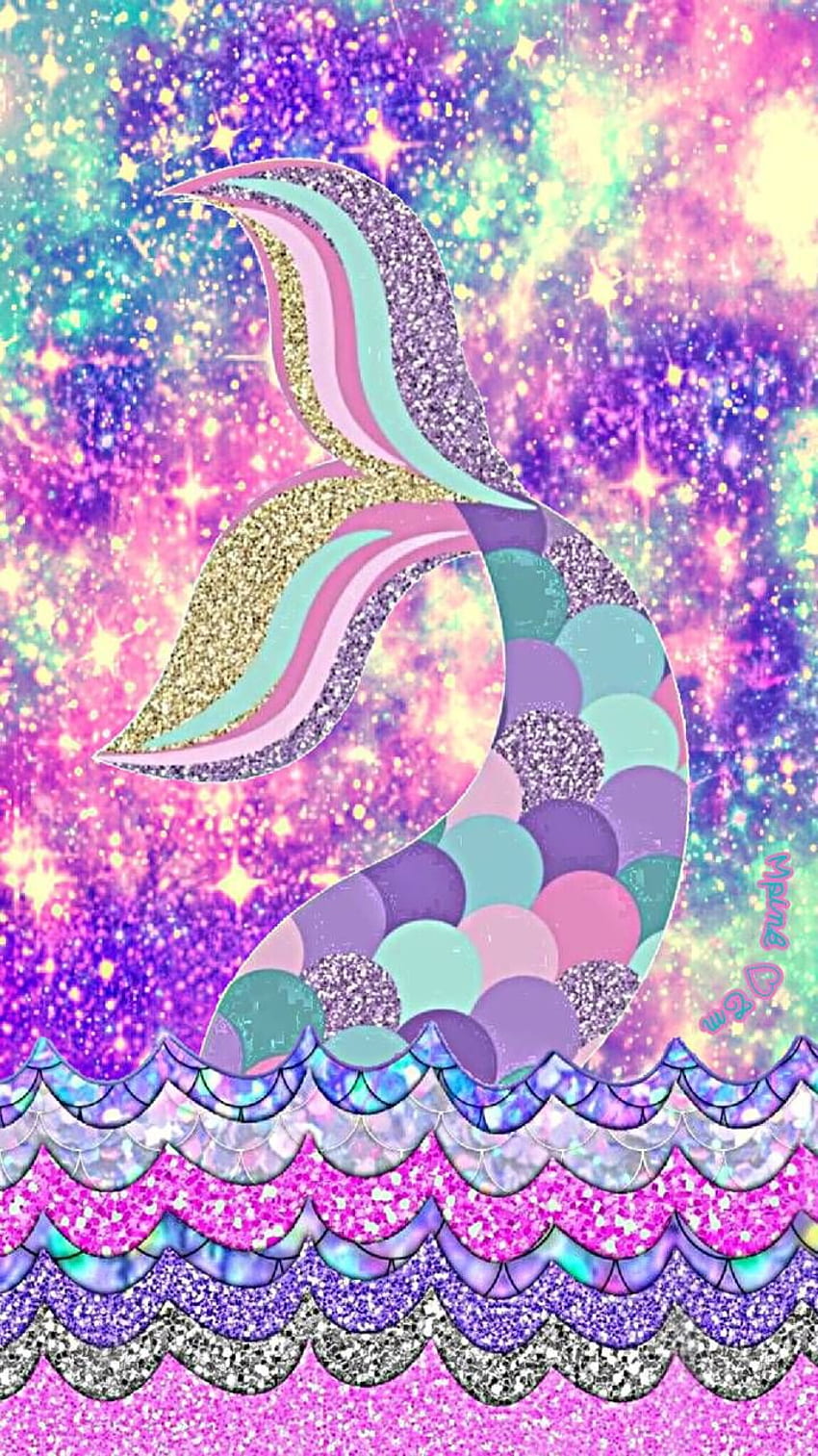 Glitter Pink Mermaid Background / Uma coleção das 30 melhores sereias e fundos disponíveis para, Cute Pink Mermaid Papel de parede de celular HD